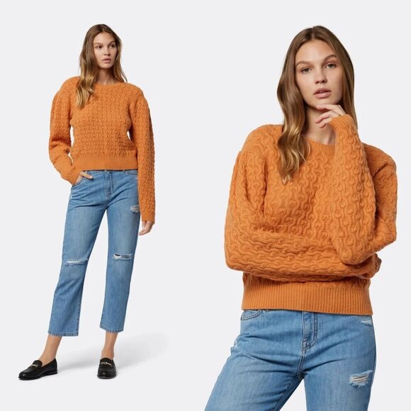 Joie Sweaters - NWT New $298 Joie Roland Crew Neck Orange Wool Cashmere Sweater Size M